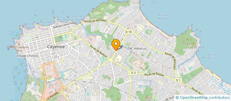 localisation de l'entreprise LIGUE REGIONALE DE TENNIS à CAYENNE