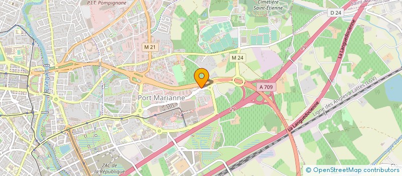 localisation de l'entreprise LIGUE REGIONALE LR DE LA FFVB à MONTPELLIER