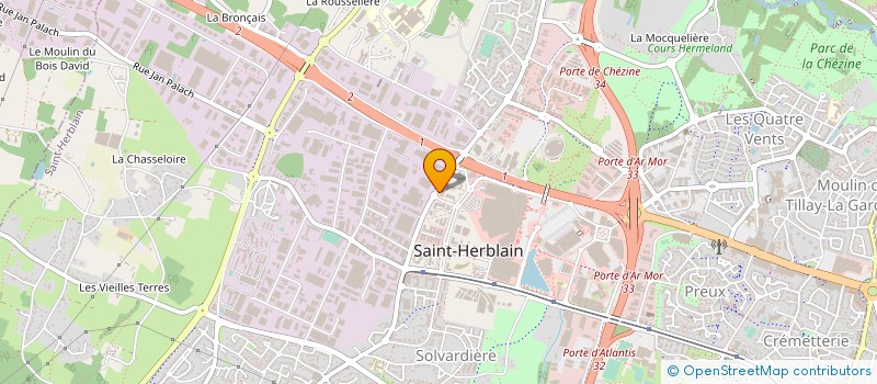 localisation de l'entreprise LIGUE REGIONALE PAYS DE LA LOIRE DE RUGBY  ST-HERBLAIN