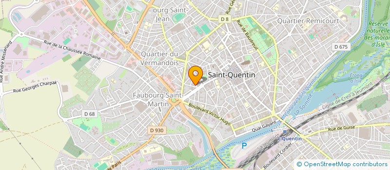 localisation de l'entreprise LIGUE SAINT-QUENTINOISE DE BABY-FOOT à SAINT-QUENTIN
