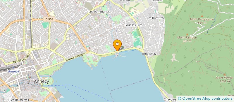 localisation de l'entreprise LIGUE SURF SUP AUVERGNE RHONE-ALPES à ANNECY