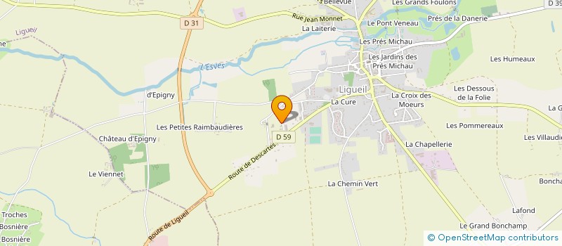 localisation de l'entreprise LIGUEIL AUTO à LIGUEIL