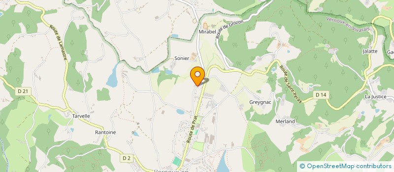 localisation de l'entreprise LIKA  VERNOUX-EN-VIVARAIS