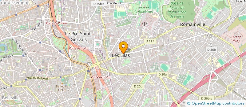 localisation de l'entreprise LILA à LES LILAS