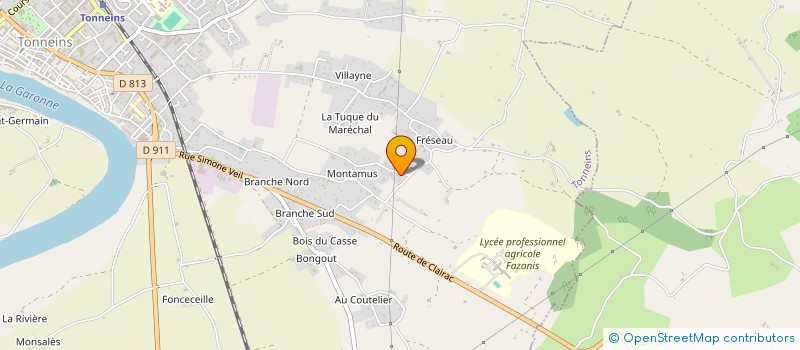 localisation de l'entreprise LILA  TONNEINS