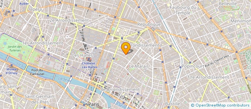 localisation de l'entreprise LILA BLEU à PARIS
