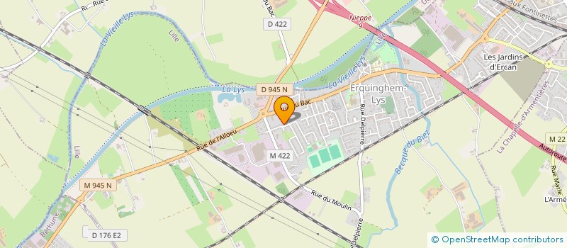 localisation de l'entreprise LILA'PAGES!  ERQUINGHEM-LYS