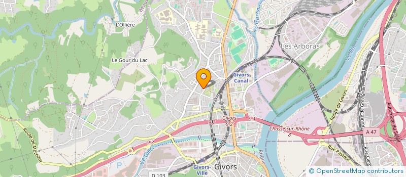 localisation de l'entreprise LILA SOCIETE TRANSPORT à GIVORS