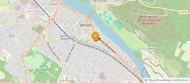 localisation de l'entreprise LILAE  VERNON