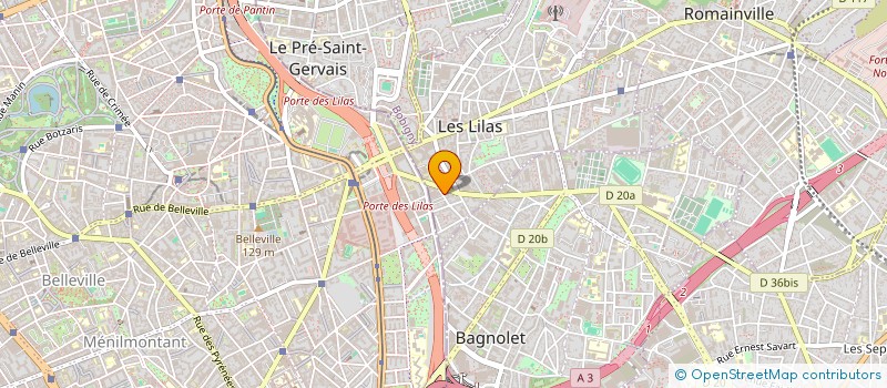 localisation de l'entreprise LILAS 2 à LES LILAS