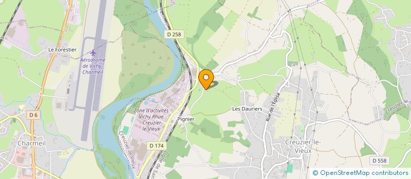 localisation de l'entreprise LILAS  CREUZIER-LE-VIEUX