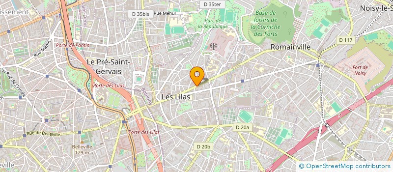 localisation de l'entreprise LILAS GOURMET à LES LILAS