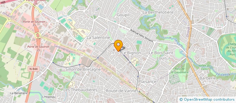 localisation de l'entreprise LILEO à ORVAULT
