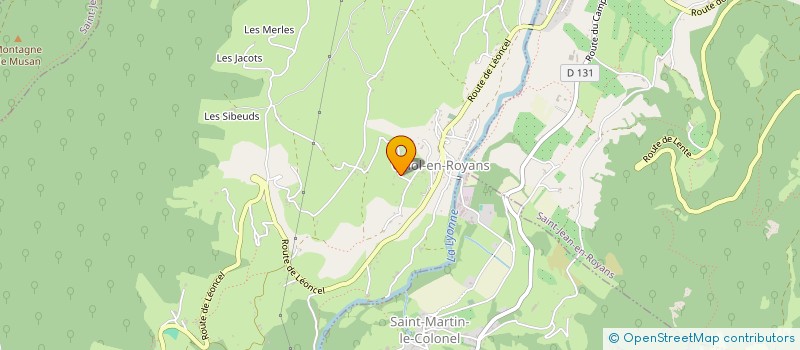 localisation de l'entreprise LILIANE ET NORBERT  ORIOL-EN-ROYANS