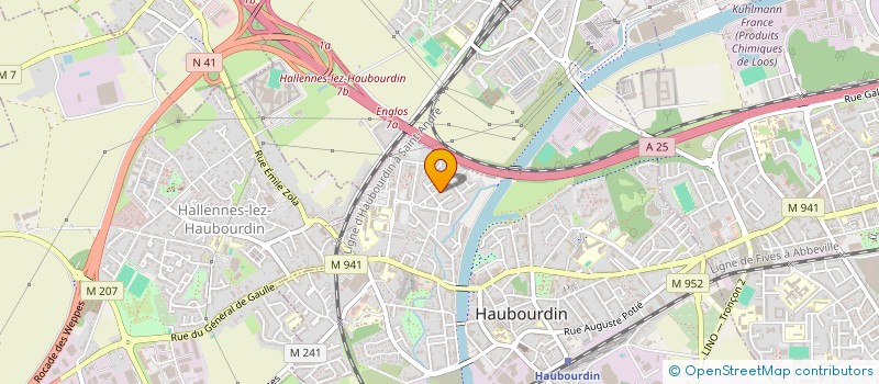 localisation de l'entreprise LILLE AS ESTERNA FOOTBALL à HAUBOURDIN