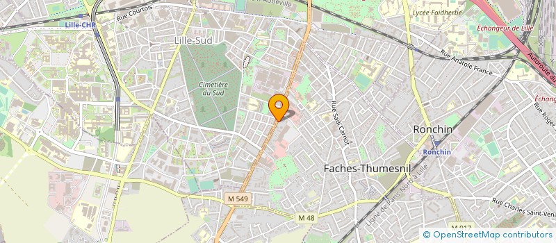 localisation de l'entreprise LILLE FRANCE IMMOBILIER à FACHES-THUMESNIL