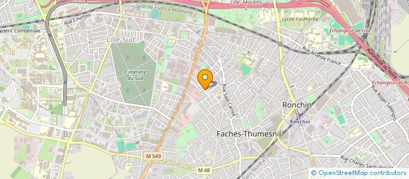 localisation de l'entreprise LILLE METROPOLE BASKET CLUBS  FACHES THUMESNIL LUC BASKET  FACHES-THUMESNIL