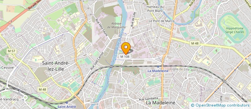 localisation de l'entreprise LILLE METROPOLE JEUNESSE SPORTIVE MADELEINOISE à LA MADELEINE