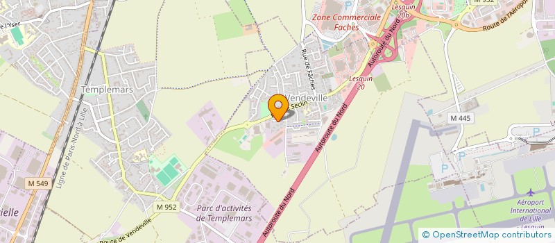 localisation de l'entreprise LILLET59  VENDEVILLE