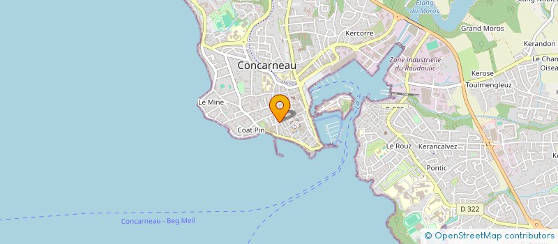 localisation de l'entreprise LILLY  CONCARNEAU