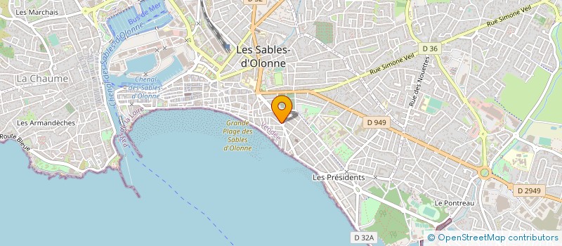 localisation de l'entreprise LILOU à LES SABLES D'OLONNE
