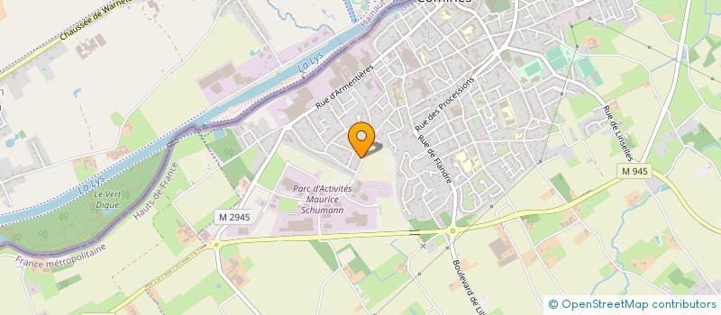 localisation de l'entreprise LILOUE  COMINES