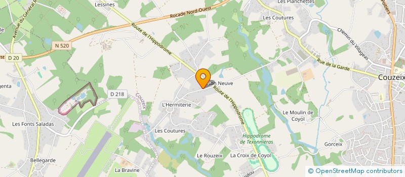 localisation de l'entreprise LILOUREY à COUZEIX