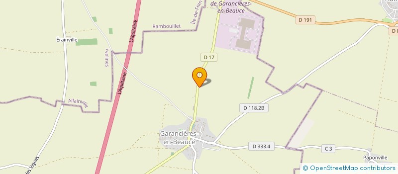 localisation de l'entreprise LILUBAJO à GARANCIERES-EN-BEAUCE