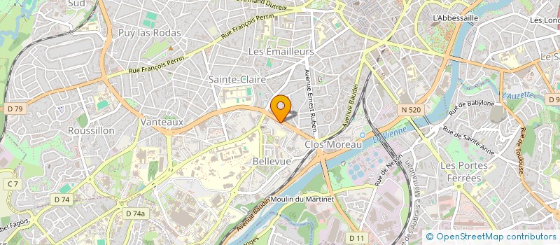 localisation de l'entreprise LIM 87 à LIMOGES