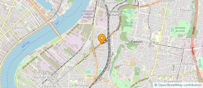 localisation de l'entreprise LIM TOUR EVASION  CENON