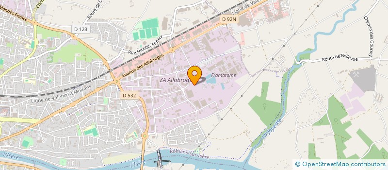 localisation de l'entreprise LIMA  ROMANS-SUR-ISERE