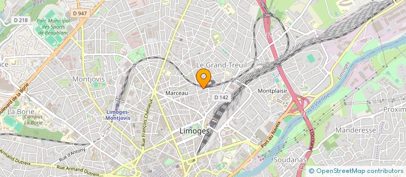 localisation de l'entreprise LIMINFO à LIMOGES