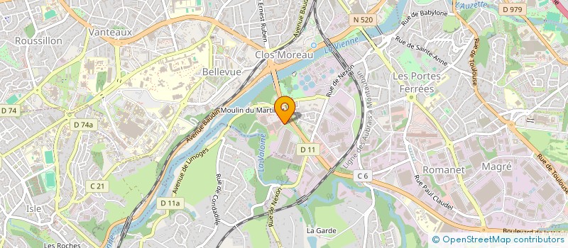 localisation de l'entreprise LIMOFRUITS à LIMOGES