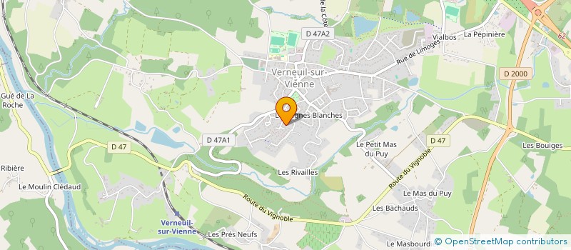 localisation de l'entreprise LIMOGES AUX COULEURS DE L'OCEANIE. à VERNEUIL-SUR-VIENNE