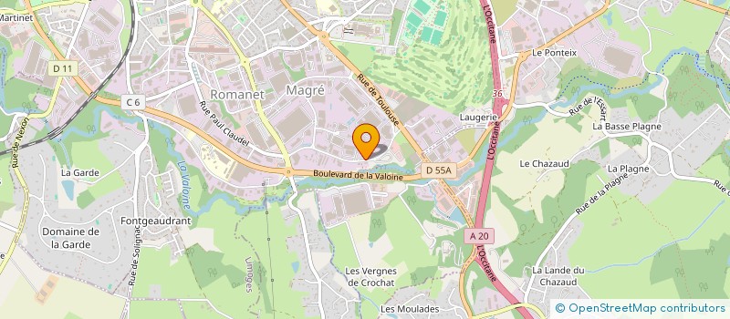 localisation de l'entreprise LIMOGES BOISSONS FUTEES à LIMOGES