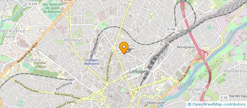 localisation de l'entreprise LIMOGES CARNOT à LIMOGES