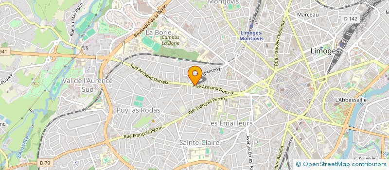 localisation de l'entreprise LIMOGES DOYENNE à LIMOGES