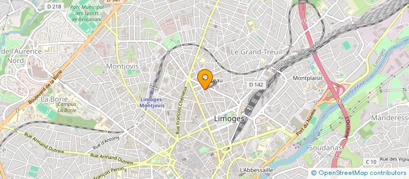 localisation de l'entreprise LIMOGES ESTORIL à LIMOGES