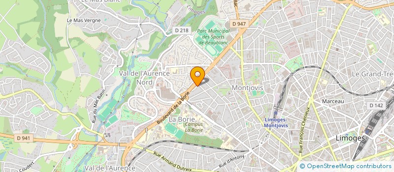 localisation de l'entreprise LIMOGES HAND 87 à LIMOGES