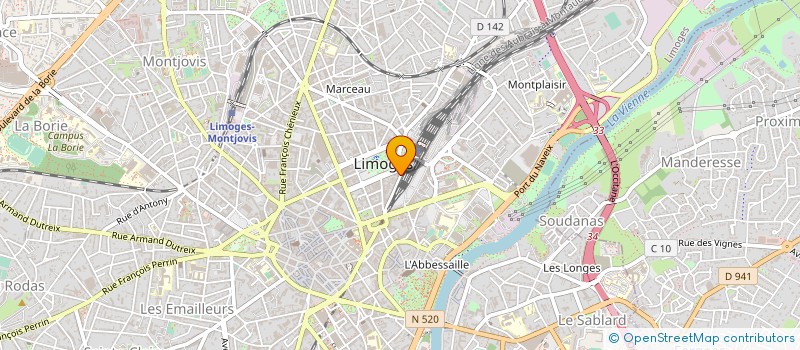 localisation de l'entreprise LIMOGES JEUNESSE à LIMOGES