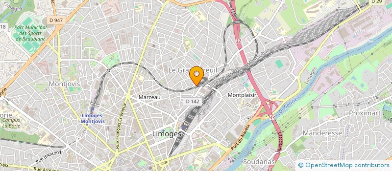 localisation de l'entreprise LIMOGES OPALE à LIMOGES