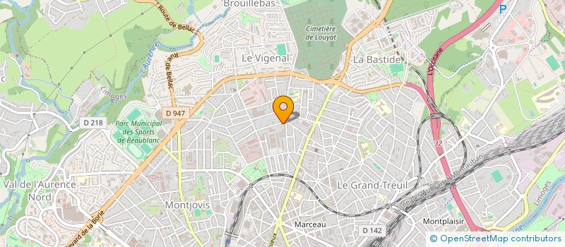 localisation de l'entreprise LIMOGES TOPAZE à LIMOGES