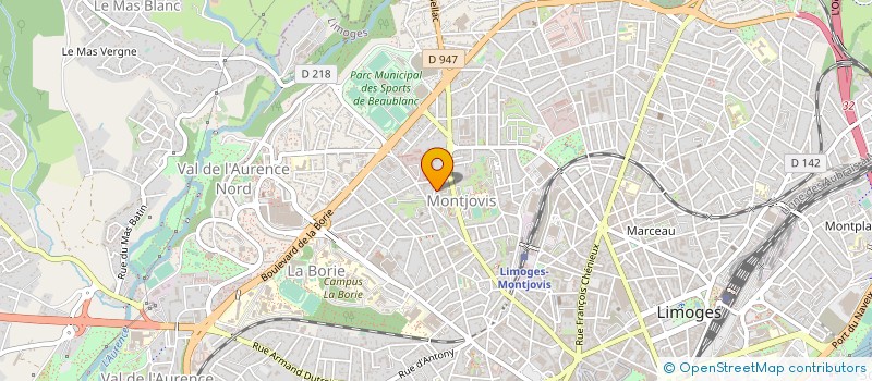 localisation de l'entreprise LIMOGES ZODIAQUE à LIMOGES
