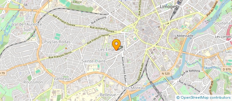 localisation de l'entreprise LIMOUSIN ASSOCIATION POUR LE DEVELOPPEMENT ET LA RECHERCHE EN HEMATOLOGIE CLINIQUE à LIMOGES