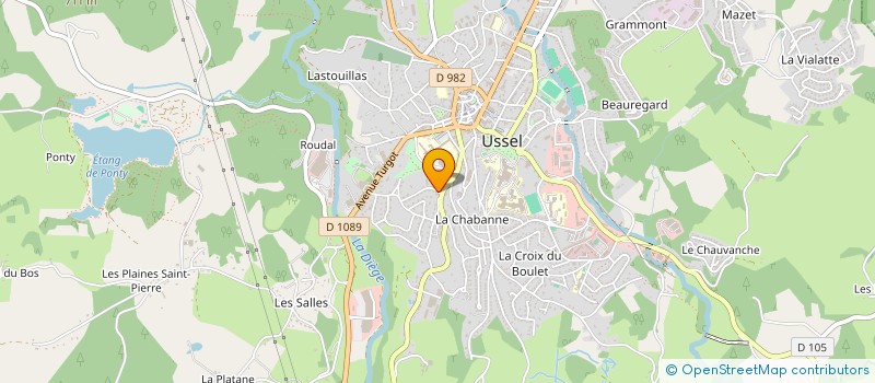 localisation de l'entreprise LIMOUSIN AUVERGNE PROMOTION  USSEL