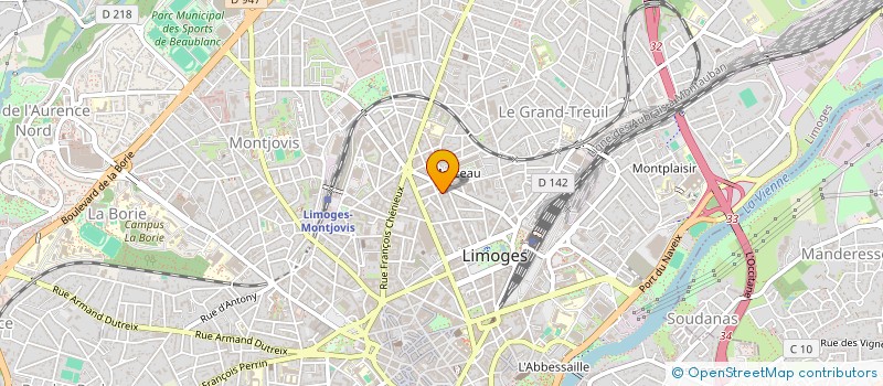 localisation de l'entreprise LIMOUSIN AVENIR à LIMOGES