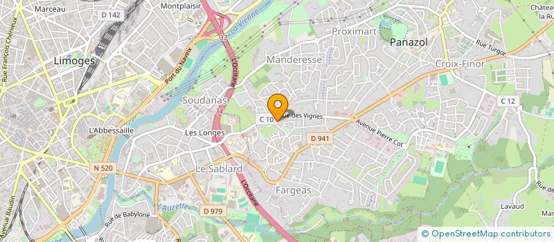 localisation de l'entreprise LIMOUSIN BATIMENT à PANAZOL