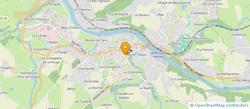 localisation de l'entreprise LIMOUSIN BOIS HABITAT à AIXE-SUR-VIENNE