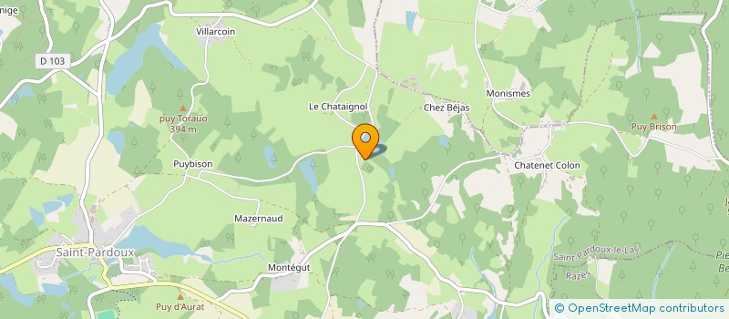 localisation de l'entreprise LIMOUSIN CONSEILS à SAINT-PARDOUX-LE-LAC