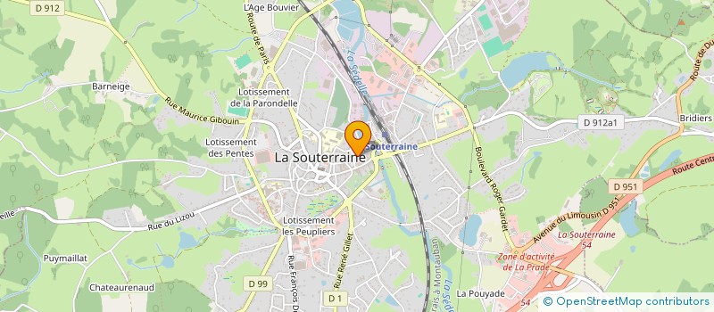 localisation de l'entreprise LIMOUSIN GRANDEUR NATURE à LA SOUTERRAINE